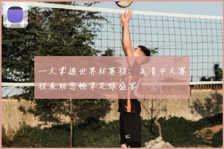 一文掌握世界杯赛程：高清中文赛程表助您畅享足球盛宴